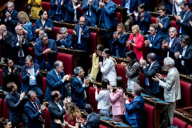 July 16, 2026, Rome, Italia, Italy: Democratic Party Secretary Elly Schlein during the session at the Chamber of Deputies for the final vote on the electoral law, Rome 16 07 2026 Rome Italy  - ZUMAa289 20260716_zia_a289_017 Copyright: xFrancescoxFotiax xAgfx