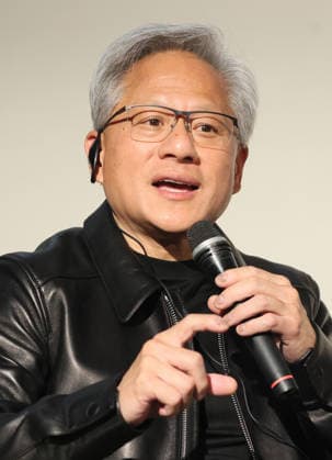July 16, 2026, Tokyo, Japan - American AI chip maker Nvidia founfer and CEO Jensen Huang speaks at a press conference as Japanese three robotics companies, Fanuc, Yaskawa Electric and Kawasaki Heavy Industries begin business collaboration with Nvidia and computer giant Fujitsu in the field of the physical AI in Tokyo on Thursday, July 16, 2026. (photo by Yoshio Tsunoda AFLO)  aflo_338196701