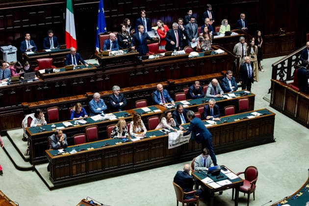 July 16, 2026, Rome, Italia, Italy: Riccardo Magi during the session at the Chamber of Deputies for the final vote on the electoral law, Rome, July 16, 2026 Rome Italy  - ZUMAa289 20260716_zia_a289_044 Copyright: xFrancescoxFotiax xAgfx