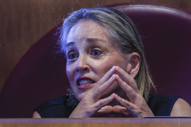 Global Nobel Laureates Assembly on Artificial Intelligence and Nuclear War in Rome ROME, ITALY - JULY 16: U.S. actress Sharon Stone attends the last day of the Global Nobel Laureates Assembly on Artificial Intelligence and Nuclear War at the Capitoline Hill in Rome, Italy, on July 16, 2026. Riccardo De Luca Anadolu Rome Italy. Editorial use only. Please get in touch for any other usage.  Copyright: x2026xAnadoluxRiccardoxDexLucax