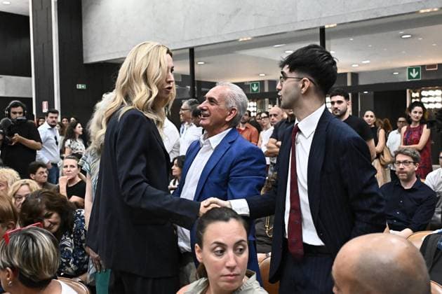 July 16, 2026, Genova, ITALIA: La sindaca di Genova Silvia Salis con i parenti delle vittime prima la lettura per la sentenza di primo grado per il crollo di ponte Morandi, Genova, 16 luglio 2026. Genoa Mayor Silvia Salis with relatives of the victims during the first-instance verdict for the collapse of the Morandi Bridge, Genoa, Italy, 16 July 2026. .ANSA LUCA ZENNARO Genova ITALIA  - ZUMAa110 20260716_zaf_a110_047 Copyright: xLucaxZennarox
