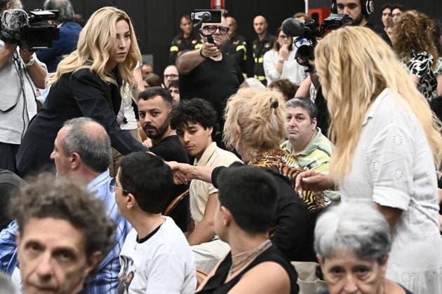 July 16, 2026, Genova, ITALIA: La sindaca di Genova Silvia Salis con i parenti delle vittime prima la lettura per la sentenza di primo grado per il crollo di ponte Morandi, Genova, 16 luglio 2026. Genoa Mayor Silvia Salis with relatives of the victims during the first-instance verdict for the collapse of the Morandi Bridge, Genoa, Italy, 16 July 2026. .ANSA LUCA ZENNARO Genova ITALIA  - ZUMAa110 20260716_zaf_a110_048 Copyright: xLucaxZennarox