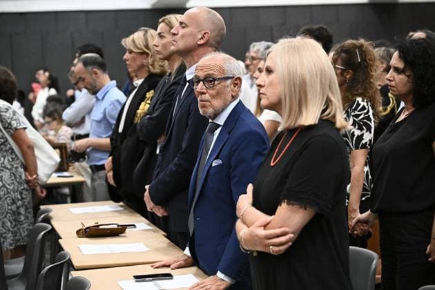 July 16, 2026, Genova, ITALIA: Il presidente del Consiglio regionale, Stefano Balleari, prima la lettura per la sentenza di primo grado per il crollo di ponte Morandi, Genova, 16 luglio 2026. President of the Regional Council, Stefano Balleari, during the first-instance verdict for the collapse of the Morandi Bridge, Genoa, Italy, 16 July 2026. .ANSA LUCA ZENNARO Genova ITALIA  - ZUMAa110 20260716_zaf_a110_049 Copyright: xLucaxZennarox