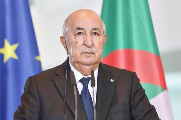 Berlin, Deutschland, 16.07.2026: Bundeskanzleramt: Empfang des Präsidenten Algeriens: Präsident von Algerien Abdelmadjid Tebboune gibt ein Pressestatement *** Berlin, Germany, July 16, 2026 Federal Chancellery Reception for the President of Algeria President of Algeria Abdelmadjid Tebboune Delivers a Press Statement Copyright: xdtsxNachrichtenagenturx dts_127905