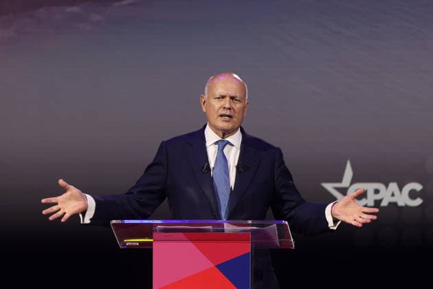 CPAC Great Britain at InterContinental Hotel, London, UK 16 July 2026 MP and former Conservative Party Leader Sir Iain Duncan-Smith speaks at CPAC Great Britain at the InterContinental Hotel, North Greenwich, London, UK, on 16 July 2026. CPAC Great Britain, chaired by former Prime Minister Liz Truss and running from 16 to 18 July 2026, is the inaugural UK edition of the Conservative Political Action Conference, bringing together right-of-centre politicians, activists and thinkers from the UK, Europe and the United States under the banner of sovereignty, liberty and free enterprise., Credit:Pete Speller Avalon UK, London, London, UK  Copyright: xPetexSpellerx xAvalonx 1116857399