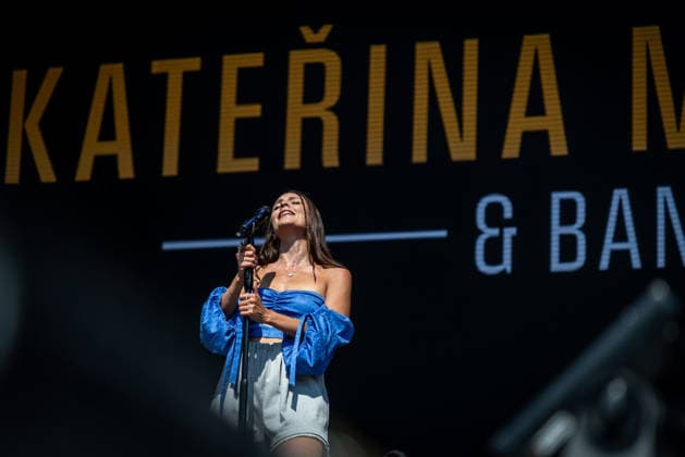 Czech Singer Katerina Marie Ticha performs during the second day of Music festival Colours of Ostrava in Ostrava, Czech Republic, on July 16, 2026. (CTKxPhoto VladimirxPrycek) CTKPhotoP2026071605623  CTKPhotoP2026071605623