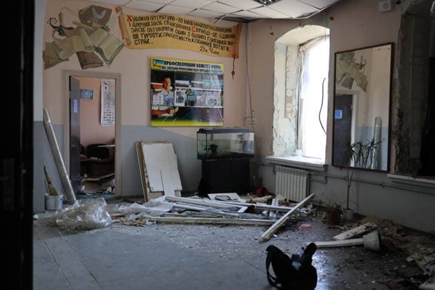 July 16, 2026, Odessa, Ukraine: Interior view of the damaged Odessa Professional Lyceum of Maritime Transport on Primorskaya Street. A Russian missile attack damaged the Odessa Professional Lyceum of Maritime Transport on Primorskaya Street City authorities reported no casualties. Odessa Ukraine - ZUMAs197 20260716_aaa_s197_037 Copyright: xViacheslavxOnyshchenkox