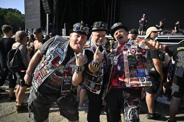 Metal music fans attend the International Music Festival Masters of Rock in Vizovice near Zlin, Czech Republic, July 16, 2026. (CTKxPhoto DaliborxGluck) CTKPhotoP2026071605907  CTKPhotoP2026071605907
