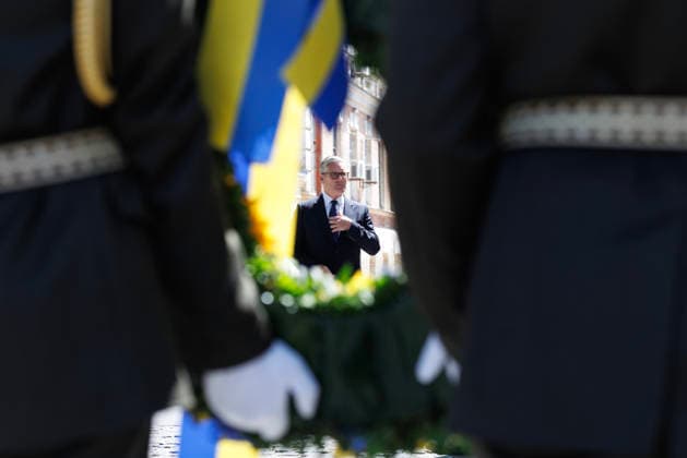 Prime Minister Keir Starmer visits Ukraine 16 07 2026. Ukraine. Prime Minister Keir Starmer meets Ukrainian President Volodymyr Zelenskyy as he visits Kyiv., Credit:Simon Dawson No 10 Downing Street B66 Avalon Ukraine, Kyiv  Copyright: xSimonxDawsonx xNox10xDowningxStreetx xB66x xAvalonx 1116863496