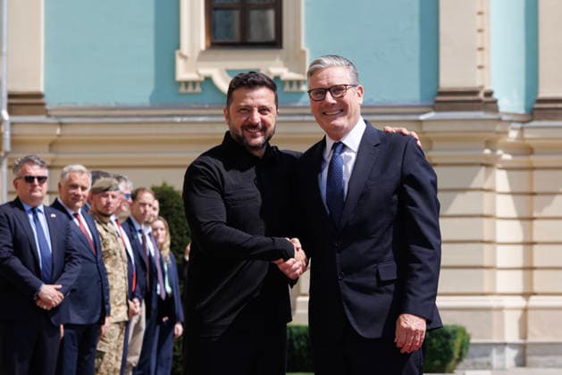 Prime Minister Keir Starmer visits Ukraine 16 07 2026. Ukraine. Prime Minister Keir Starmer meets Ukrainian President Volodymyr Zelenskyy as he visits Kyiv., Credit:Simon Dawson No 10 Downing Street B66 Avalon Ukraine, Kyiv  Copyright: xSimonxDawsonx xNox10xDowningxStreetx xB66x xAvalonx 1116863620
