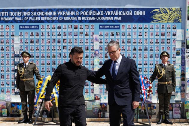 Prime Minister Keir Starmer visits Ukraine 16 07 2026. Ukraine. Prime Minister Keir Starmer meets Ukrainian President Volodymyr Zelenskyy as he visits Kyiv., Credit:Simon Dawson No 10 Downing Street B66 Avalon Ukraine, Kyiv  Copyright: xSimonxDawsonx xNox10xDowningxStreetx xB66x xAvalonx 1116863631