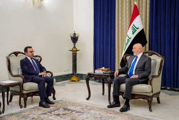 Iraqi president receives foreign affairs delegation in Baghdad Iraqi President Nizar Amidi receives a delegation from the Iraqi Foreign Affairs Group, headed by Yousef Mohammed, at Al Salam Palace in Baghdad, Iraq, on July 16, 2026. Photo by Iraqi Presidency Office apaimages Iraq Iraq Iraq 160726_Iraq_IPO_00(1) Copyright: xapaimagesxIraqixPresidencyxOfficex xapaimagesx