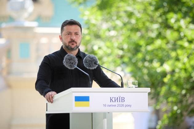 Zelenskyy meets British Prime Minister Starmer in Kyiv Ukrainian President Volodymyr Zelenskyy meets with British Prime Minister Keir Starmer in Kyiv, Ukraine, on July 16, 2026. The two leaders discussed continued British support for Ukraine. Photo by PRESIDENT OF UKRAINE apaimages Ukraine Ukraine Ukraine 160726_Ukraine_UPO_00(39).jpeg Copyright: xapaimagesxPRESIDENTxOFxUKRAINEx xapaimagesx
