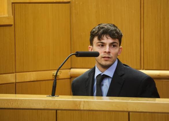 July 16, 2026, Clearwater, Florida, USA: Stuart Beck takes the stand and testifies in his murder trial at the Pinellas County Justice Center on Thursday, July 16, 2026 in Clearwater. Beck is on trial for shooting and killed Michael Conrad. Clearwater USA  - ZUMAs70_ 20260716_zan_s70_005 Copyright: xDirkxShaddx