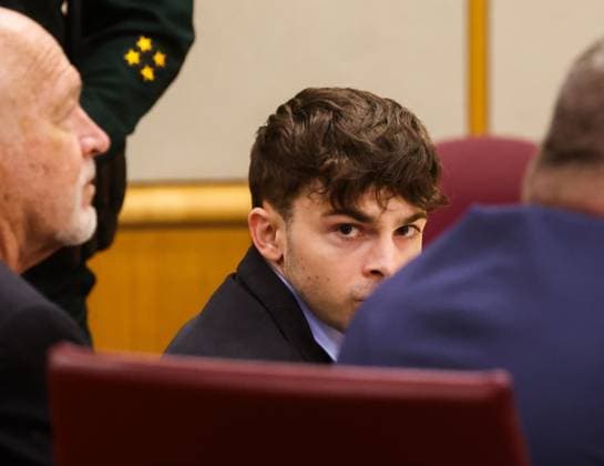 July 16, 2026, Clearwater, Florida, USA: Stuart Beck talks with his attorneys before taking the stand and testifying in his murder trial at the Pinellas County Justice Center on Thursday, July 16, 2026 in Clearwater. Beck is on trial for shooting and killed Michael Conrad. Clearwater USA  - ZUMAs70_ 20260716_zan_s70_006 Copyright: xDirkxShaddx