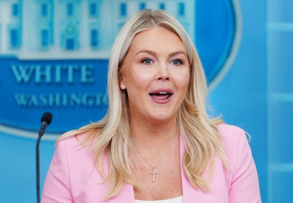 White House Press Secretary Karoline Leavitt speaks during a press briefing in the James S. Brady Briefing Room of the White House in Washington, DC on Thursday, July 16. 2026. This is Leavitt s first briefing since returning from maternity leave.  WAP202607162002 AARONxSCHWARTZ