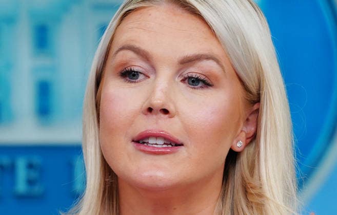 White House Press Secretary Karoline Leavitt speaks during a press briefing in the James S. Brady Briefing Room of the White House in Washington, DC on Thursday, July 16. 2026. This is Leavitt s first briefing since returning from maternity leave.  WAP202607162006 AARONxSCHWARTZ