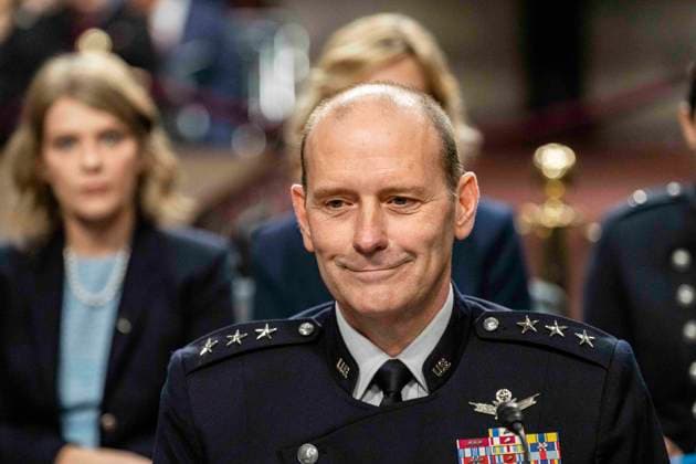 Schiess Confirmation the be Chief of the US Space Force United States Space Force Lieutenant General Douglas A Schiess, testifies before the US Senate Committee on Armed Services on his nomination to be Chief of Space Operations and promoted to the grade of General, during a hearing in the in the Dirksen Senate Office Building on Capitol Hill in Washington, DC, USA, on Thursday, July 16, 2026. Photo by Andrew Thomas CNP ABACAPRESS.COM Washington District of Columbia United States  Copyright: xCNP ABACAx