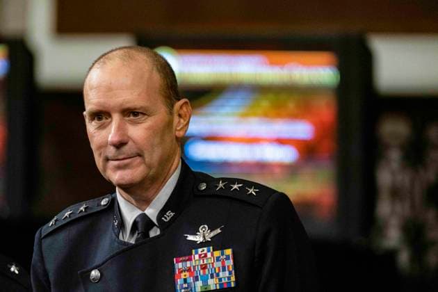 Schiess Confirmation the be Chief of the US Space Force United States Space Force Lieutenant General Douglas A Schiess, testifies before the US Senate Committee on Armed Services on his nomination to be Chief of Space Operations and promoted to the grade of General, during a hearing in the in the Dirksen Senate Office Building on Capitol Hill in Washington, DC, USA, on Thursday, July 16, 2026. Photo by Andrew Thomas CNP ABACAPRESS.COM Washington District of Columbia United States  Copyright: xCNP ABACAx