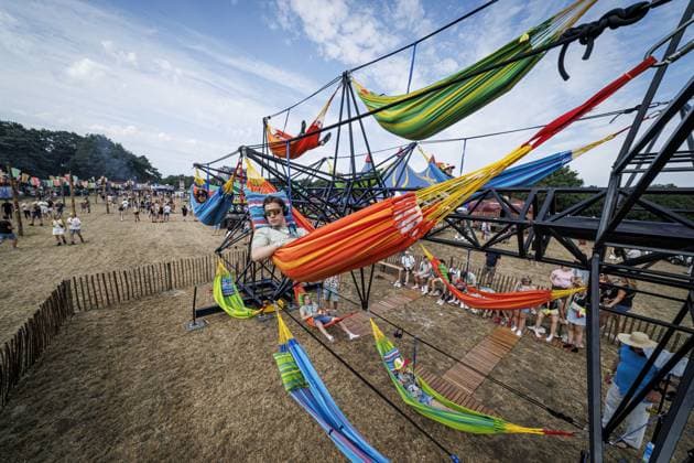 LICHTENVOORDE - Crowd on the first day of the Zwarte Cross festival. The four-day music, theater, and motocross event is taking place in the Achterhoek for the 28th time. ANP EMIEL MUIJDERMAN netherlands out - belgium out  Copyright: xx x563667711x originalFilename: 563667711.jpg
