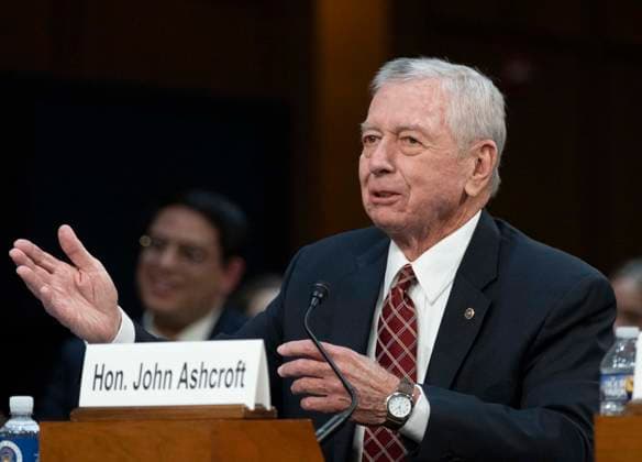 Todd Blanche Confirmation Hearings Former United States Attorney General John Ashcroft, testifies before the US Senate Committee on the Judiciary, on the nomination of Todd Blanche to be United States Attorney General, in the Hart Senate Office Building on Capitol Hill in Washington, DC, USA, on Thursday, July 16, 2026. Photo by Andrew Thomas CNP ABACAPRESS.COM Washington District of Columbia United States  Copyright: xCNP ABACAx
