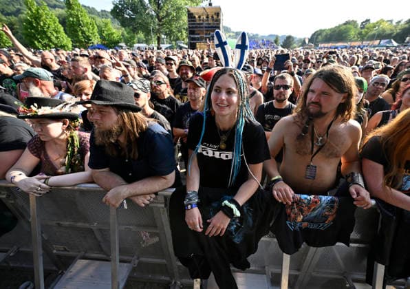 Metal music fans attend the International Music Festival Masters of Rock in Vizovice near Zlin, Czech Republic, July 16, 2026. (CTKxPhoto DaliborxGluck) CTKPhotoP2026071606428  CTKPhotoP2026071606428