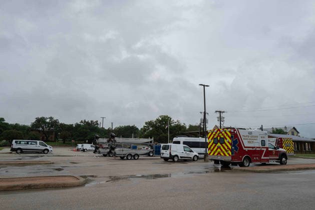 July 16, 2026: First Responders, FEMA, Travis County Emergency Services along with Texas A&M Task Force stage in Boerne. Boerne, Texas. CSM Boerne United States of America - ZUMAc04_ 1080158511st Copyright: xMarioxCantux