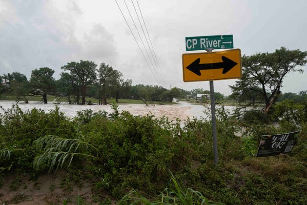 July 16, 2026: The Guadalupe River rises on River road from heavy rains up stream. Center Point, Texas. CSM. Center Point United States of America - ZUMAc04_ 1080158518st Copyright: xMarioxCantux