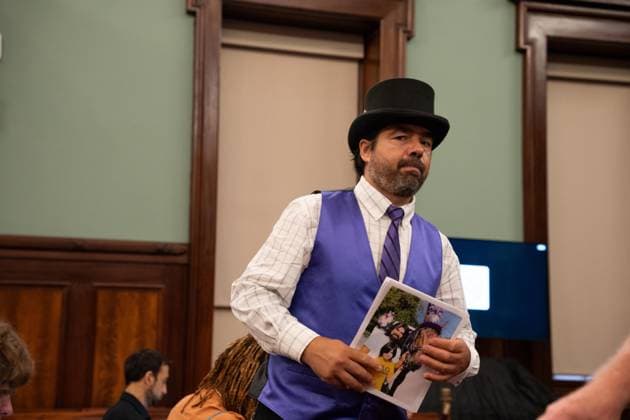 July 16, 2026, New York, New York, USA: The City Council held a hearing to consider a bill, known as RomanchÃ¢â‚¬â ¢s Law, that would phase out and eventually ban horse-drawn carriages. Carriage horse drivers, testified against passage of the bill...The bill is named after the 18-year-old tourist from India who was killed last month when he was thrown from a runaway carriage in Central Park after the horse was spooked. New York USA  - ZUMAs142 20260716_fap_s142_024 Copyright: xNancyxSieselx