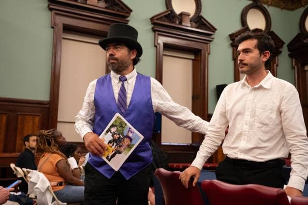 July 16, 2026, New York, New York, USA: The City Council held a hearing to consider a bill, known as RomanchÃ¢â‚¬â ¢s Law, that would phase out and eventually ban horse-drawn carriages. Carriage horse drivers, testified against passage of the bill...The bill is named after the 18-year-old tourist from India who was killed last month when he was thrown from a runaway carriage in Central Park after the horse was spooked. New York USA - ZUMAs142 20260716_fap_s142_026 Copyright: xNancyxSieselx