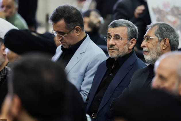 July 14, 2026, Tehran, Iran: MAHMOUD AHMADINEJAD, Former Iranian President, attends a commemoration of the late Supreme Leader Ali Khamenei at the Imam Khomeini Mosalla Grand Mosque in Tehran, Iran, Tuesday, July 14, 2026. Iran. Khamenei was buried in his hometown of Mashhad earlier this week after days of funeral ceremonies in Iran and Iraq. Tehran Iran - ZUMAi98_ 20260714_zih_i98_153 Copyright: xIranianxSupremexLeader SxOfficex