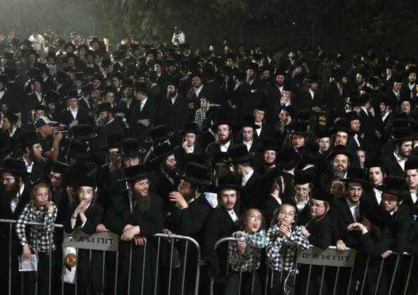 Ultra-Orthodox Jews protest compulsory military service outside Israeli prison KFAR YONA, ISRAEL - JULY 16: Demonstrators gather to protest outside the Beit Lid military prison demanding the release of an Ultra-Orthodox (Haredi) youth detained for refusing compulsory military service in Kfar Yona, Israel, on July 16, 2026. Gideon Markowicz Anadolu Kfar Yona Israel. Editorial use only. Please get in touch for any other usage.  Copyright: x2026xAnadoluxGideonxMarkowiczx