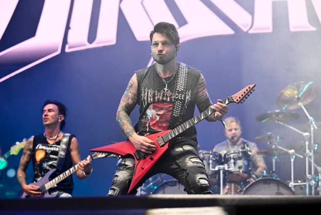 Fabian Dee Dammers, guitarist, heavy metal musician performs during the International Music Festival Masters of Rock in Vizovice near Zlin, Czech Republic, July 16, 2026. (CTKxPhoto DaliborxGluck) CTKPhotoP2026071607551  CTKPhotoP2026071607551