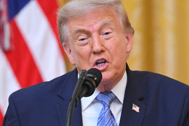 President Donald Trump delivers a prime-time address to the nation from the East Room of the White House in Washington DC on Thursday, July 16, 2026. The president was expected to discuss election security and voting machines. Pool photo by Saul Loeb  WAX20260716937 SAULxLOEB