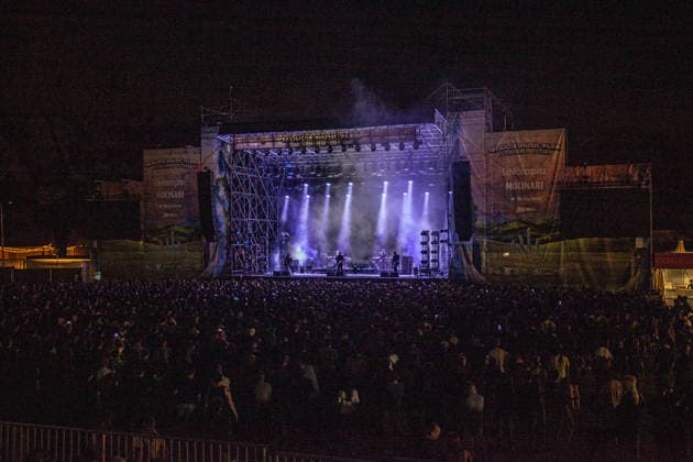 July 16, 2026, Bologna, Italy: Members of the American post-punk revival band Interpol perform on stage during their headline concert. American post-punk revival band Interpol, headlining the Sequoie Music Park summer festival at the Parco delle Caserme Rosse in Bologna. The New York group revisited their career highlights in front of thousands of fans. Bologna Italy - ZUMAs197 20260716_aaa_s197_094 Copyright: xCarloxVerganix