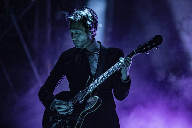 July 16, 2026, Bologna, Italy: Guitarist Daniel Kessler performs on stage during the concert. American post-punk revival band Interpol, headlining the Sequoie Music Park summer festival at the Parco delle Caserme Rosse in Bologna. The New York group revisited their career highlights in front of thousands of fans. Bologna Italy - ZUMAs197 20260716_aaa_s197_101 Copyright: xCarloxVerganix