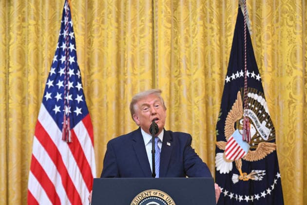 US President Trump to deliver address to nation US President Donald Trump addresses the nation from the East Room of the White House in Washington, DC on July 16, 2026. (Photo by SAUL LOEB POOL AFP) Washington District of Columbia United States  Copyright: xPool ABACAx