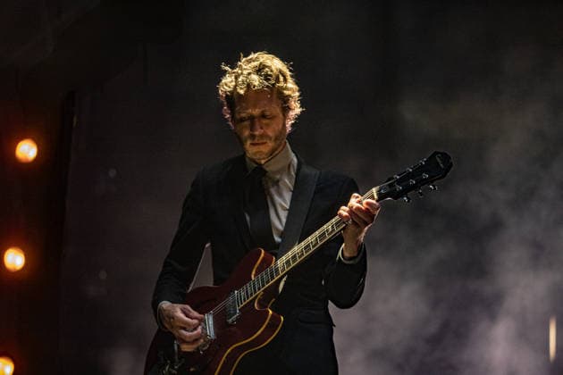 July 16, 2026, Bologna, Italy: Guitarist Daniel Kessler performs on stage during the concert. American post-punk revival band Interpol, headlining the Sequoie Music Park summer festival at the Parco delle Caserme Rosse in Bologna. The New York group revisited their career highlights in front of thousands of fans. Bologna Italy - ZUMAs197 20260716_aaa_s197_106 Copyright: xCarloxVerganix