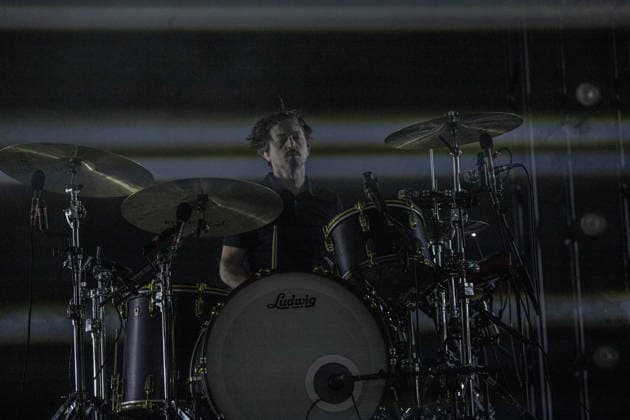 July 16, 2026, Bologna, Italy: Drummer Sam Fogarino performs on stage during the concert. American post-punk revival band Interpol, headlining the Sequoie Music Park summer festival at the Parco delle Caserme Rosse in Bologna. The New York group revisited their career highlights in front of thousands of fans. Bologna Italy - ZUMAs197 20260716_aaa_s197_107 Copyright: xCarloxVerganix