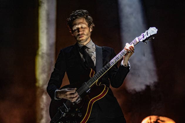 July 16, 2026, Bologna, Italy: Guitarist Daniel Kessler performs on stage during the concert. American post-punk revival band Interpol, headlining the Sequoie Music Park summer festival at the Parco delle Caserme Rosse in Bologna. The New York group revisited their career highlights in front of thousands of fans. Bologna Italy - ZUMAs197 20260716_aaa_s197_118 Copyright: xCarloxVerganix