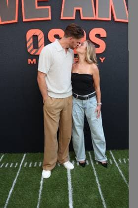 Los Angeles CA July 16: Sam Darnold and Katie Hoofnagle at The We Are Osos Premiere on July 16, 2026 Copyright: xAdMediax xMediaPunchx