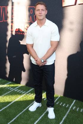 Los Angeles CA July 16:Christian McCaffrey at The We Are Osos Premiere on July 16, 2026 Credit: USA - ZUMAa123 20260716_zaa_a123_048 Copyright: xAdMediax