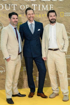 Pompeii: Out Of Time Premiere - Arrivals (L to R) Tom Barbor-Might, Tom Hiddleston and Executive Producer Showrunner Kevin R. Wright attend the Pompeii: Out Of Time Premiere at The British Museum on July 16, 2026 in London, England., Credit:Lounis Tiar Avalon United Kingdom, London, Bristish Museum  Copyright: xLounisxTiarx xAvalonx 1116933279
