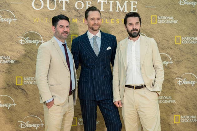 July 16, 2026, London, United Kingdom: (L to R) Tom Barbor-Might, Tom Hiddleston and Executive Producer Showrunner Kevin R. Wright attend the Pompeii: Out Of Time Premiere at The British Museum. London United Kingdom - ZUMAs197 20260716_aaa_s197_268 Copyright: xLounisxTiarx