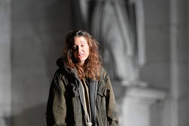 RECORD DATE NOT STATED Meike Droste, Armer Nachbar Werke, Jedermann, Fotoprobe, Salzburger Festspiele, Domplatz, Salzburg, 2026, Manfred Siebinger *** Meike Droste, Armer Nachbar Werke, Jedermann, photo rehearsal, Salzburg Festival, Domplatz, Salzburg, 2026, Manfred Siebinger