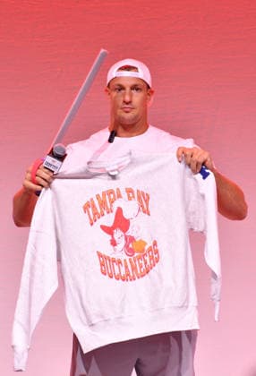 NEW YORK, NY - JULY 16: Rob Gronkowski at Disney Fan Draft at Center Stage during day 1 of Fanatics Fest NYC on July 16, 2026 at Javits Center in New York City. Copyright: xmpi099 MediaPunchx