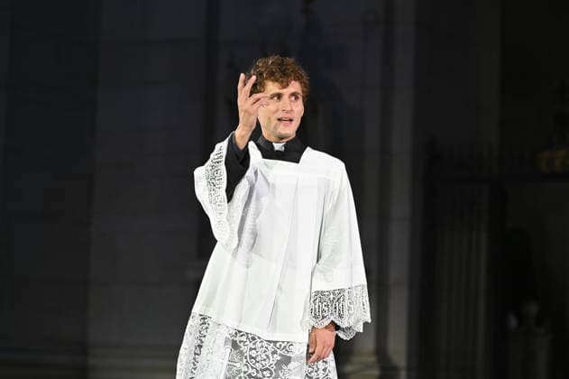 RECORD DATE NOT STATED Dominik Dos Reis, Tod, Jedermann, Fotoprobe, Salzburger Festspiele, Domplatz, Salzburg, 2026, Manfred Siebinger *** Dominik Dos Reis, Death, Everyman, Photo Rehearsal, Salzburg Festival, Domplatz, Salzburg, 2026, Manfred Siebinger