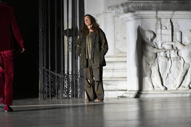 RECORD DATE NOT STATED Meike Droste, Werke, Nachbar, Jedermann, Fotoprobe, Salzburger Festspiele, Domplatz, Salzburg, 2026, Manfred Siebinger *** Meike Droste, Works, Neighbor, Jedermann, Photo Rehearsal, Salzburg Festival, Domplatz, Salzburg, 2026, Manfred Siebinger