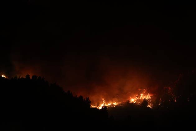 Wildfire in Algeria BLIDA, ALGERIA - JULY 17: Smoke and flame rise from a wildfire as extinguishing work is continue in Blida, Algeria on July 17, 2026.Firefighters brought 65 of the blazes under control, while 46 remained active across 18 provinces. Major firefighting operations were underway in Bejaia, Annaba, Skikda, Blida, Tizi Ouzou, Boumerdes, Ain Defla and Tlemcen, supported by firefighting aircraft and helicopters. Hamza Zait Anadolu Blida Algeria. Editorial use only. Please get in touch for any other usage.  Copyright: x2026xAnadoluxHamzaxZaitx