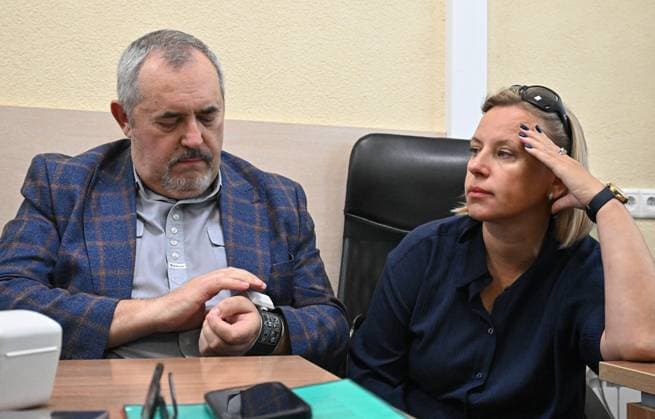 Russia Politician Nadezhdin Arrest 9206767 17.07.2026 Russian politician Boris Nadezhdin, who is charged with displaying extremist symbols, an administrative offence punishable by a fine or up to 15 days in jail and one that could bar him from running in September s parliamentary elections, attends a hearing at the City Court of Dolgoprudny in Moscow Region, Russia. The charges stem from a 2023 online interview, in which he displayed a picture of opposition leader Alexei Navalny. Nadezhdin, known for opposing Russia s military operation in Ukraine, was detained earlier on July 13, days after being designated a foreign agent by authorities. Sergey Bobylev Sputnik Dolgoprudnyi Moscow region Russia  Copyright: xSergeyxBobylevx
